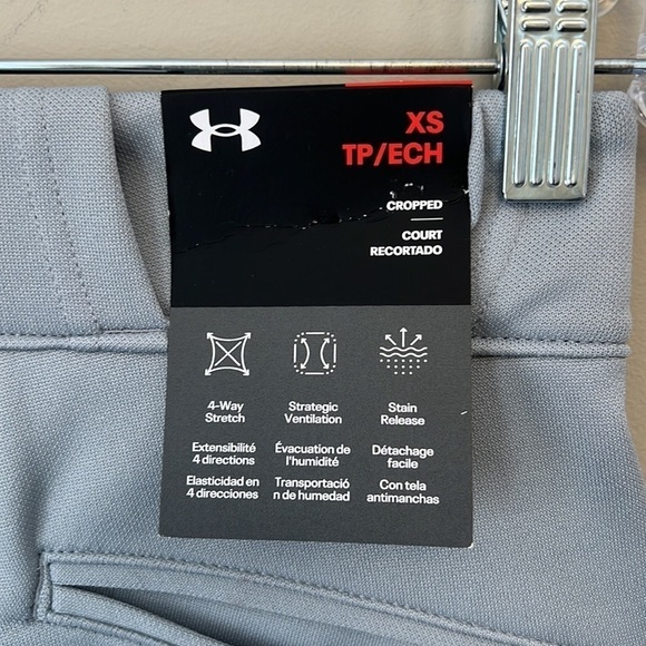 Under Armour Gray Cropped Fitted Pants Size XS - Picture 3 of 10